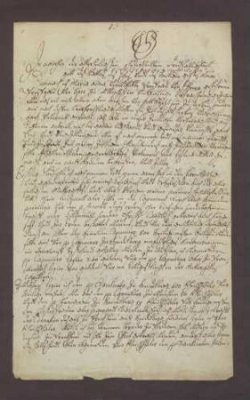 Testament der Freifrau Maria Anna von Effern geb. von Spee, Witwe des Generals von Effern.