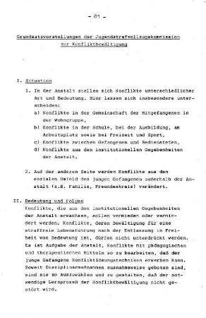 81-86, zur Konfliktbewältigung