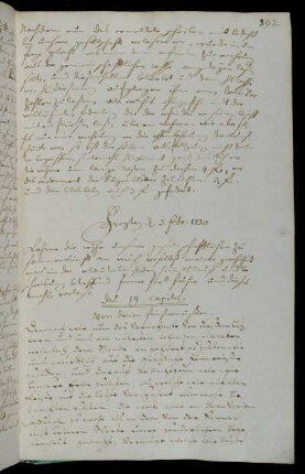 Freytag d 3 febr. 1730