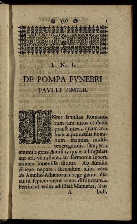De Pompa Funebri Paulli Æmilii.