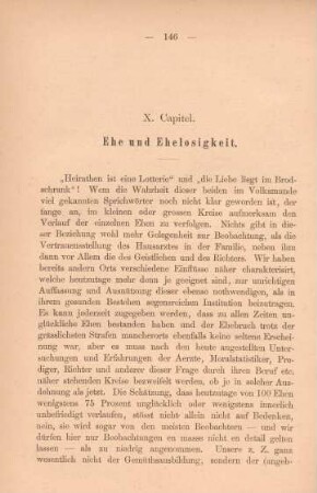 X. Capitel. Ehe und Ehelosigkeit