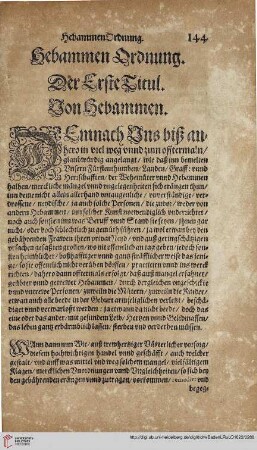 Theyl 9 Titul 1. Von Hebammen
