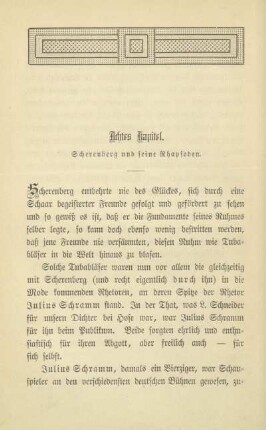 Achtes Kapitel. Scherenberg und seine Rhapsoden