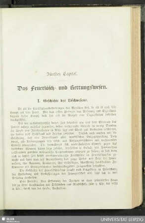 Fünftes Capitel. Das Feuerlösch- und Rettungswesen