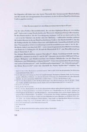 I. Die Handschriften der Bibliotheksprovenienz Fulda