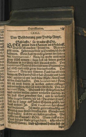 CXXLI. Von Beförderung zum Predig-Ampt. Schlaffe/ so wacht GOtt.