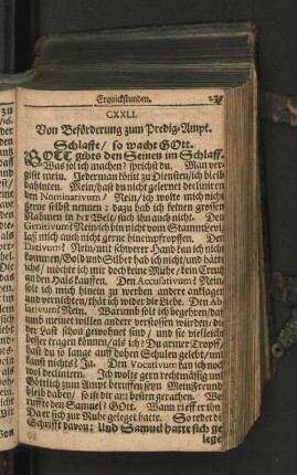 CXXLI. Von Beförderung zum Predig-Ampt. Schlaffe/ so wacht GOtt.