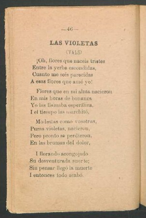 Las violetas : (Vals)