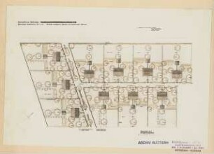 Kleinsiedlung der I.G.-Farben, Bobingen: Gartenplan 1:200