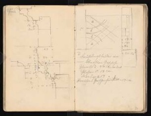 Skizzenbuch: Rathäuser Bocholt, Wernigerode, Goslar, Alsfeld: Rathaus Wernigerode. Fassadendetails mit Erläuterungen