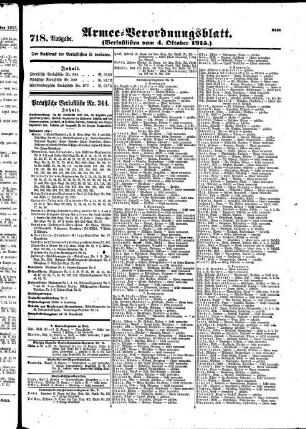 718. Ausgabe. Montag, 4. Oktober 1915