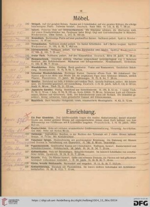 Möbel (Nr. 310-321)