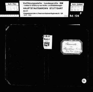 Kriegsstammrolle der Marschkompanie