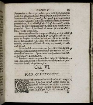 Cap. VI. De Foro Competente.