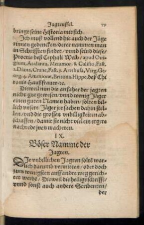 IX. Böser Namme der Jagten.