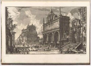 Veduta del Castello dell'Acqua Felice (Ansicht der Brunnenfassade der Acqua Felice), aus der Folge "Vedute di Roma"