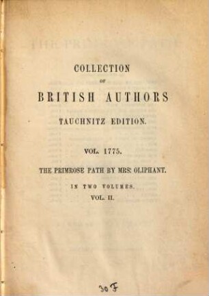 The Primrose Path : a chapter in the annals of the kingdom of Fife ; in 2 volumes, 2