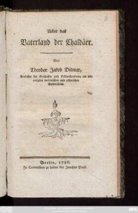 Ueber das Vaterland der Chaldäer