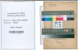 Entnazifizierung Herbert Bald , geb. 08.05.1908 ()