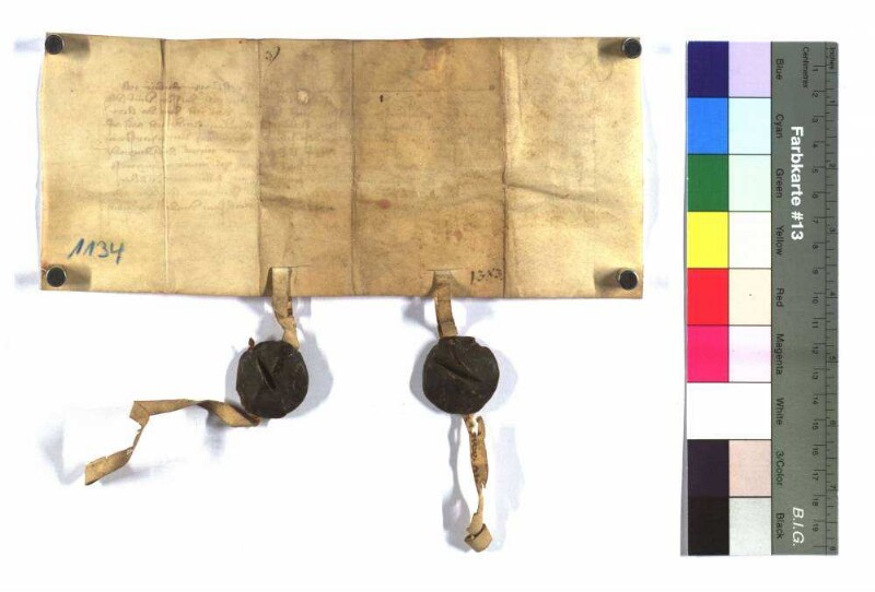 Albrecht Ysenhut sendet Gebhard und Wilhelm von Rechberg auf 1/3 des großen und kleinen Zehenten zu Elzhausen, das Lehen ist von Limpurg, und bittet sie, denselben Zehenten Arnold von Morstein zu leihen