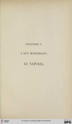 Chapitre V: L'art homérique : Le naturel