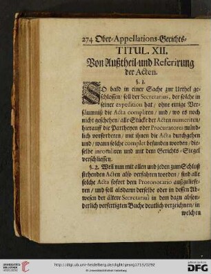 Titul. XII.