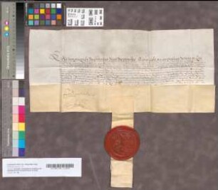 Aanstelling van de Staten-Generaal voor Walraven van Brederode, Heer van Brederode en Kloetingen, tot lid van den Raad van State nevens den Graaf van Leycester, 11 Februari 1586. In heta Fransch. Perkament met 1 uithangend zegel.