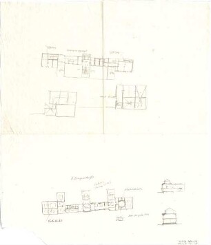 Hildebrand, Adolf von; München; Pinakotheken, Erweiterung - Anbau an die Alte Pinakothek (Grundriss, Schnitte)