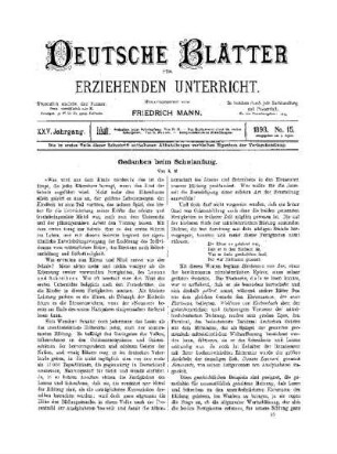 Gedanken beim Schulanfang