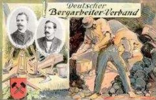 Postkarte des Deutschen Bergarbeiter-Verbandes