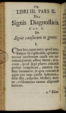 Pars II. De Signis Diagnosticis.
