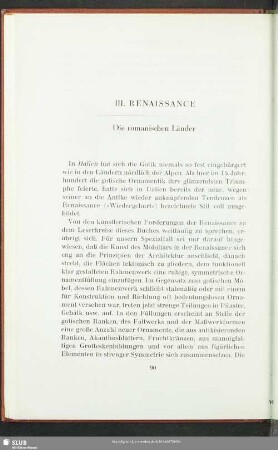 III. Renaissance