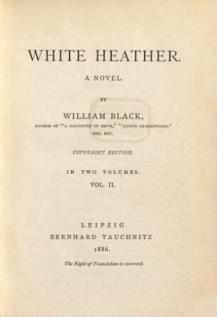 White heather : a novel, 2