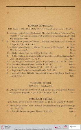 [Bendemann-Zingg] (Nr. 1 - 127)