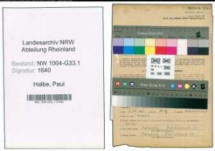 Entnazifizierung Paul Halbe , geb. 11.02.1911 (Lehrer)