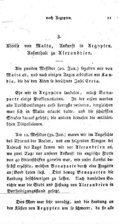 3. Abreise von Malta, Ankunft in Aegypten, Aufenthalt zu Alexandrien.