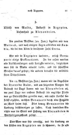 3. Abreise von Malta, Ankunft in Aegypten, Aufenthalt zu Alexandrien.