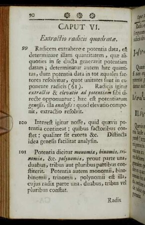 Caput VI. Extractio radicis qudratæ.