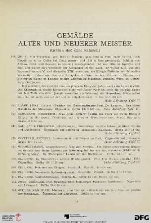 Gemälde alter und neuerer Meister (Nr. 232-296)