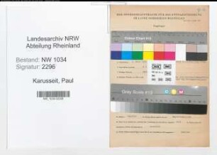 Entnazifizierung Paul Karusseit , geb. 02.03.1914 (Stabsfeldwebel)