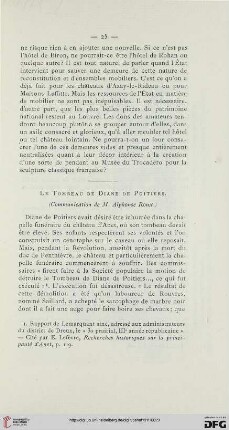 Le tombeau de Diane de Poitiers