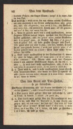 Von dem Accent und Ton-Zeichen, so zu betrachten