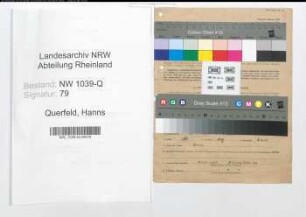 Entnazifizierung Hanns Querfeld , geb. 30.04.1903 (Versicherungsgeneraldirektor)