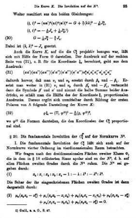 § 20. Die fundamentale Involution der C 5/3. Auf der Normkurve N4.