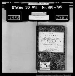 Zivilstandsregister Volkmarsdorf (Kanton Bahrdorf)