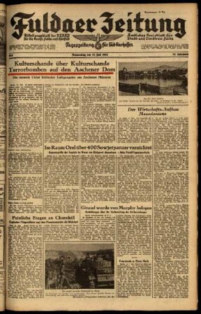 Ausgabe vom Donnerstag, den 15. Juli 1943.
