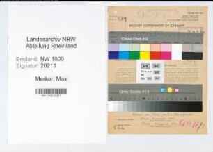 Entnazifizierung Max Merker, geb. 20.01.1911 (Kaufm.Angest.)