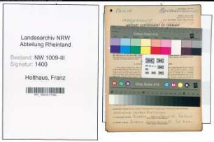 Entnazifizierung Franz Holthaus , geb. 17.12.1903 (Schneider)