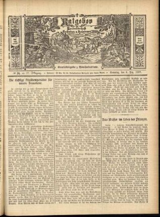 Ausgabe vom Sonntag, den 08. Dezember 1907.