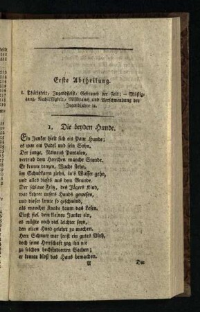 Erste Abtheilung